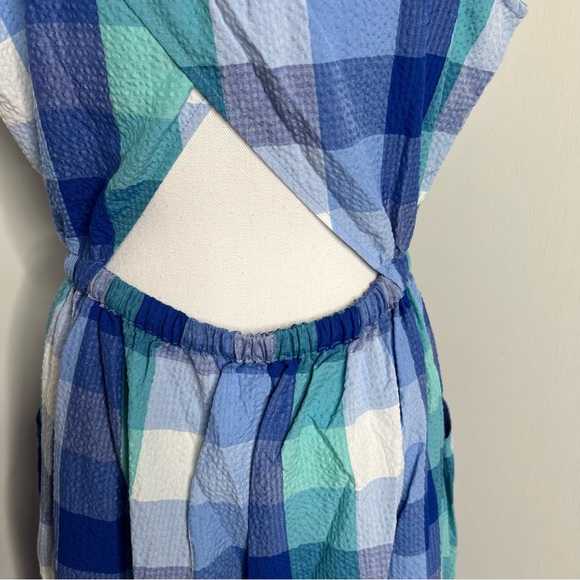 LOFT Plaid Cutout Back Midi Pocket Dress - Picture 10 of 15